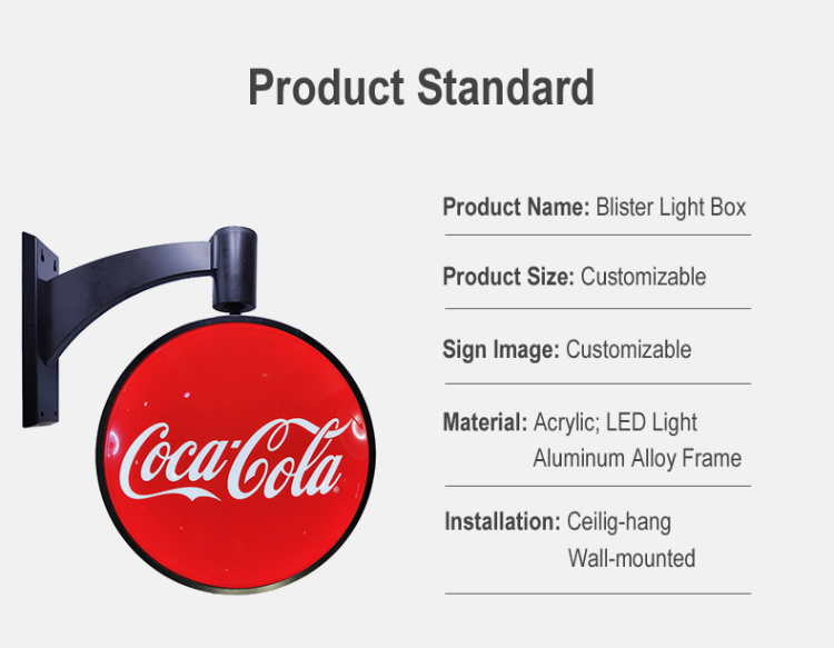 Rotating Light Box Display Advertising Outdoor Circular Rotating ...