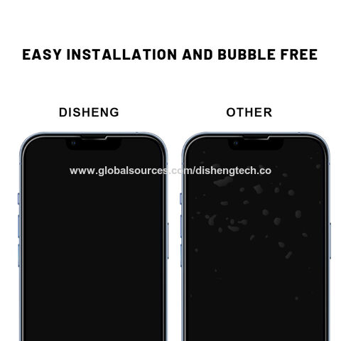 Protector de pantalla de vidrio templado ultra claro 2.5D para iPhone 13 con doble resistencia