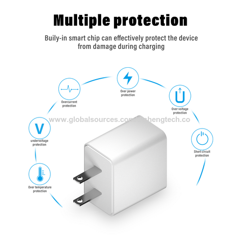 Cargador USB múltiple PD 30W tipo C, Cargador rápido de pared