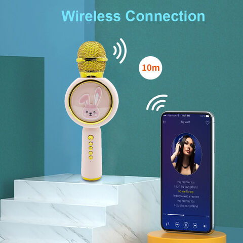 Mini Wireless Bluetooth Audio Home Singing Karaoke Integrated Microphone  Speaker Stereo Home Ktv Se