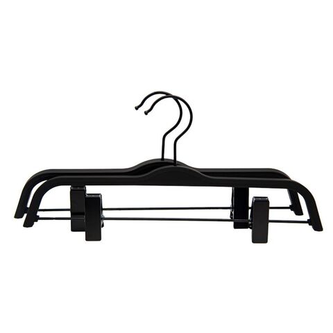 China Wholesale Recycled Plastic Hangers Factories Luxury Black Plastic  Coat Hangers Manufacture and Factory