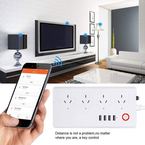 Wifi Smart Tuya Power Strip Surge Protector 4 AC AU Outlet Plug