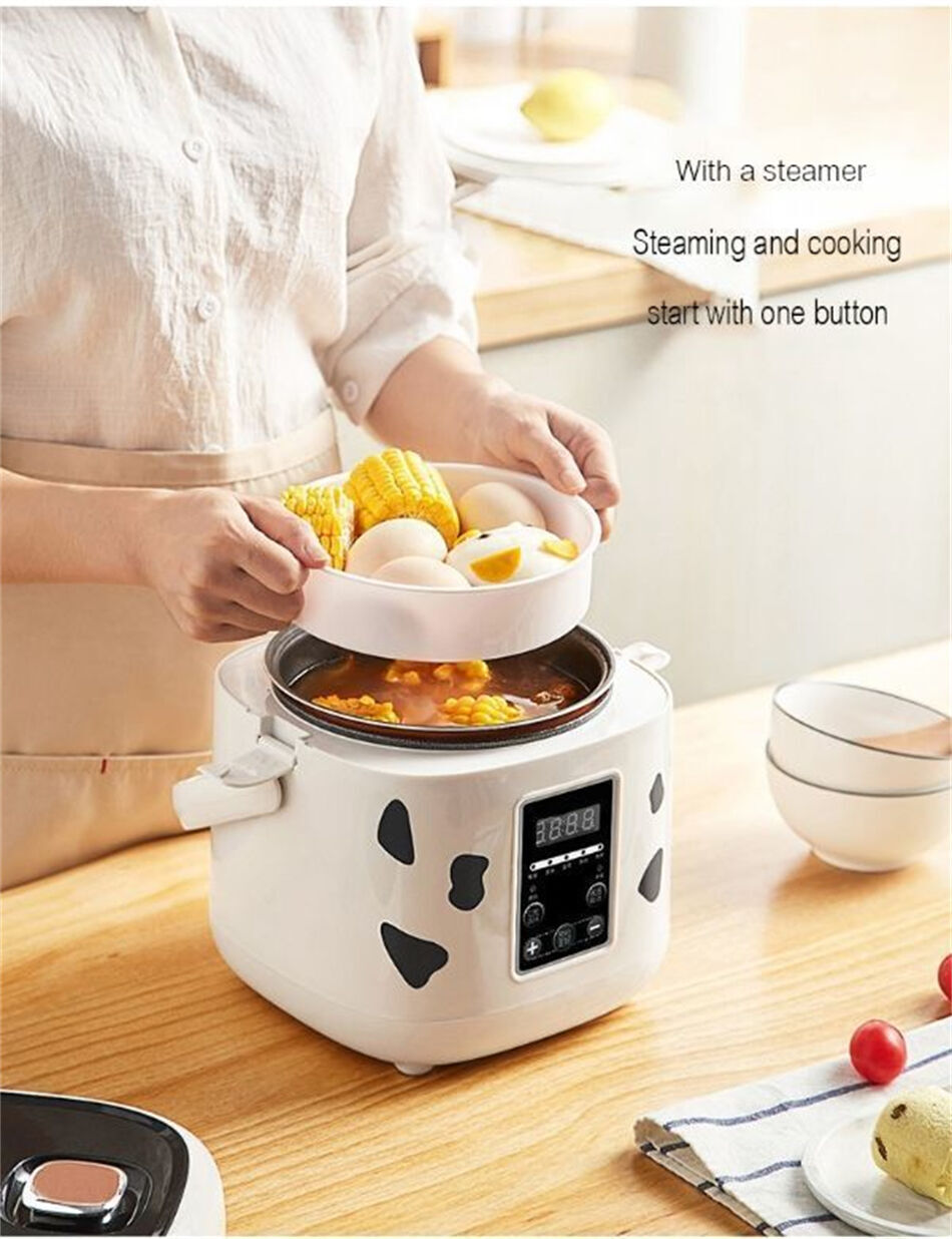 1.2L Mini Rice Cooker With Steamer One Button Operation High