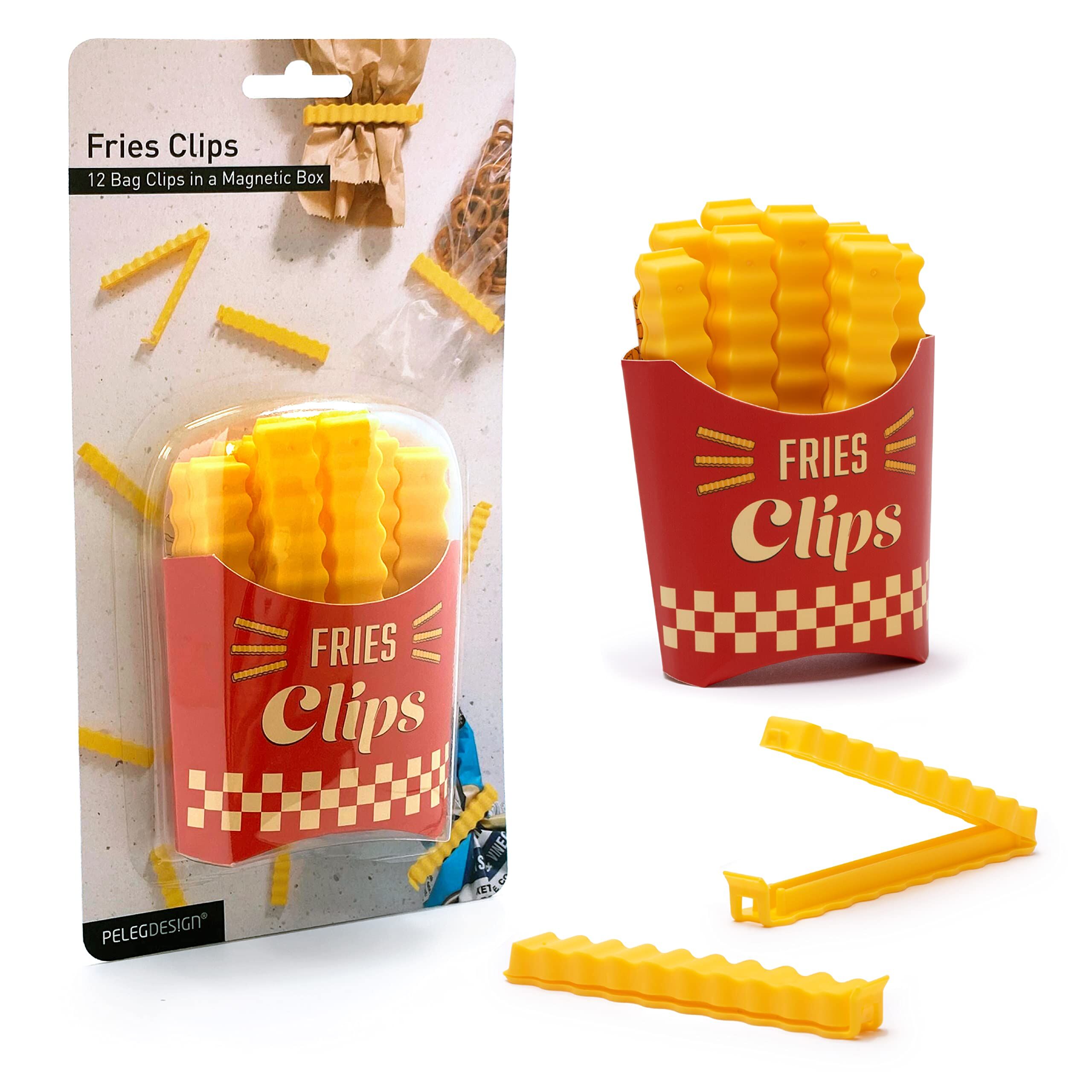Buy Wholesale China 12 Cute French-fries-shaped Bag Clips To Seal Opened  Food Packages, Fun Bag Clips For Food In A Magnetic Box & Bag Clips To  Seal at USD 0.46