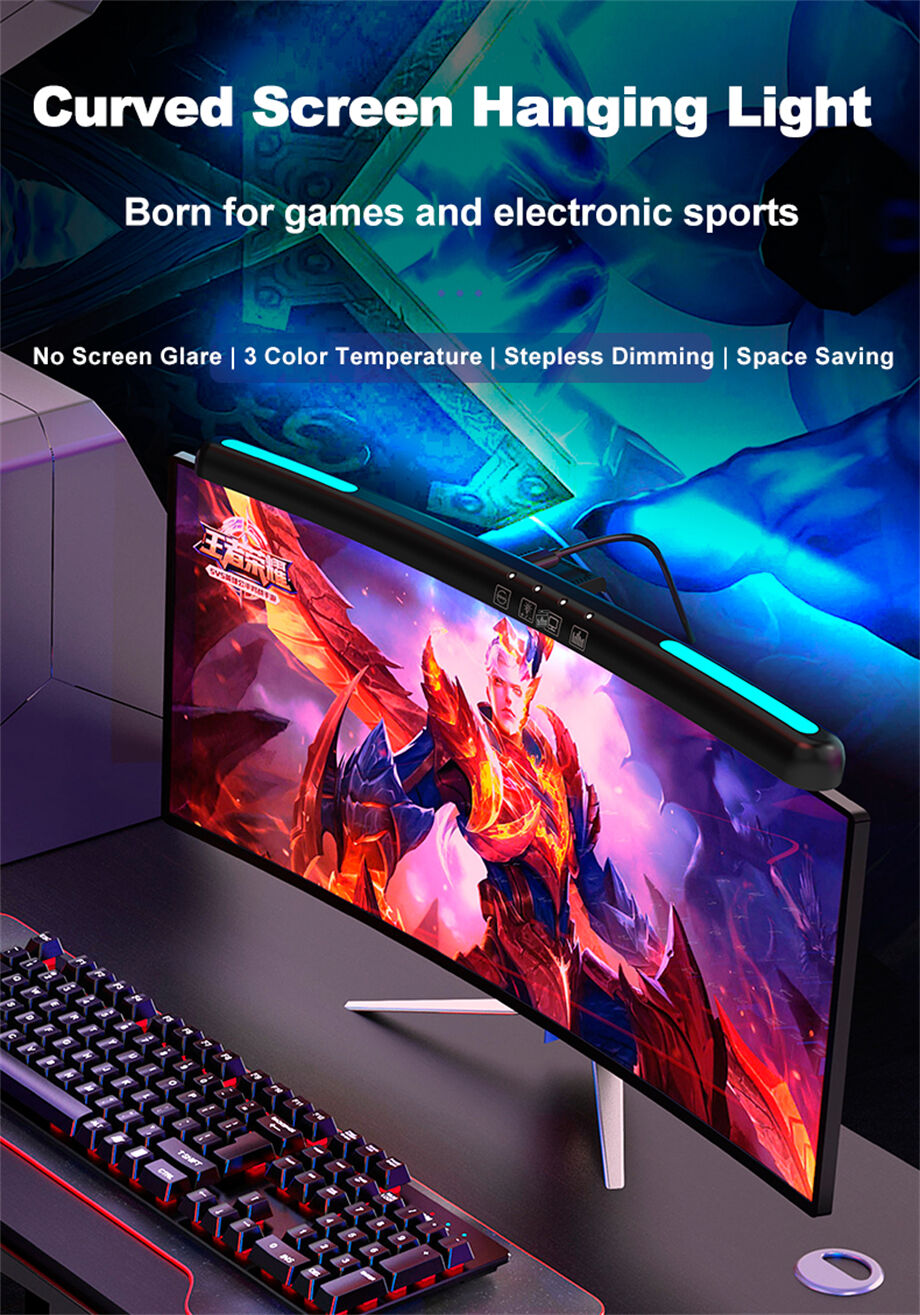 Achetez en gros Incurvé Screenbar Moniteur Lumière 3-mode 7 Couleur  Rétro-éclairage Bureau Gaming Ordinateur Lampe De Bureau Led écran Barre  Suspendue Lumière Chine et Lampe De Bureau à 10.89 USD