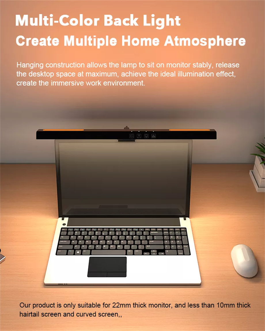 Computer Monitor Lamp Screen Light Bar E-reading Led Task Lamp 3 Color ...