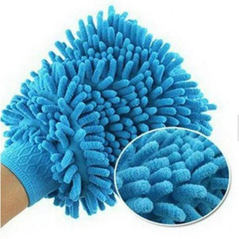 Car Wash Microfiber Chenille Gloves - Waterproof lining - Premium