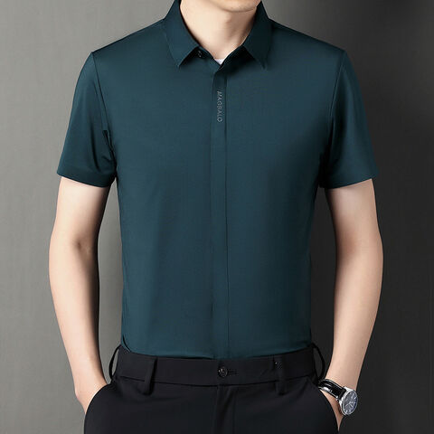 Men's Summer New Business Casual Loose Lapel Polo Shirt Seamless