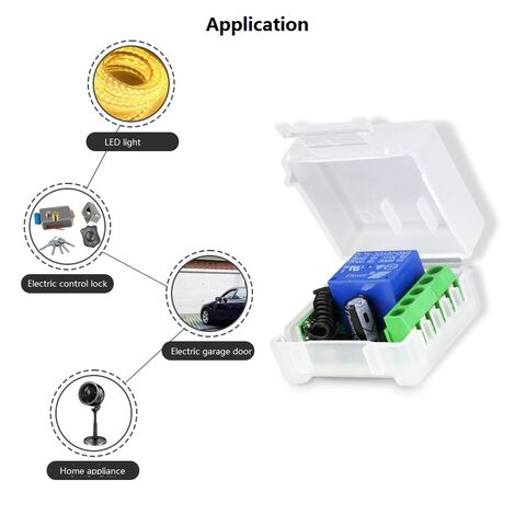 12V 315mhz 30A on off remote control relay switch with 2 water resistant  key fob