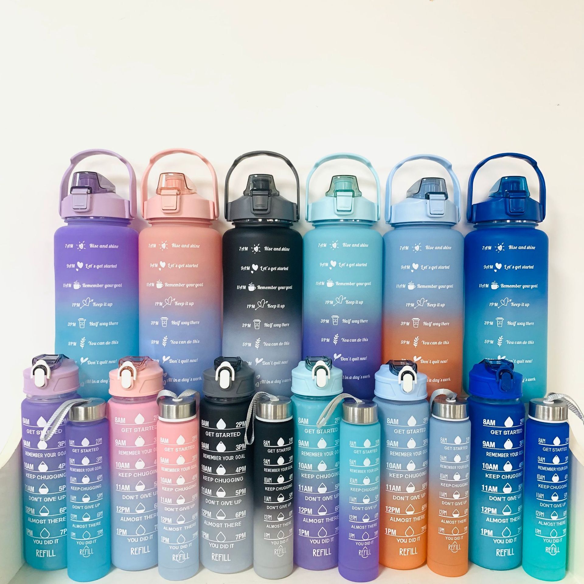 Buy Wholesale China 3 Pcs In 1 Set 2l 64oz Drinking Plastic Sport With ...