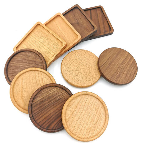 free shipping 20 pcs heat sublimation wood blanks decorative square  coasters for drinking