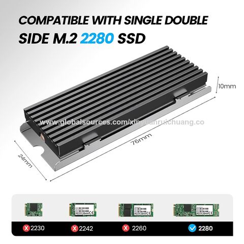 Pour dissipateur thermique SSD M2 Nvme pour dissipateur thermique en cuivre  à disque dur à semi-conducteurs M2 2280