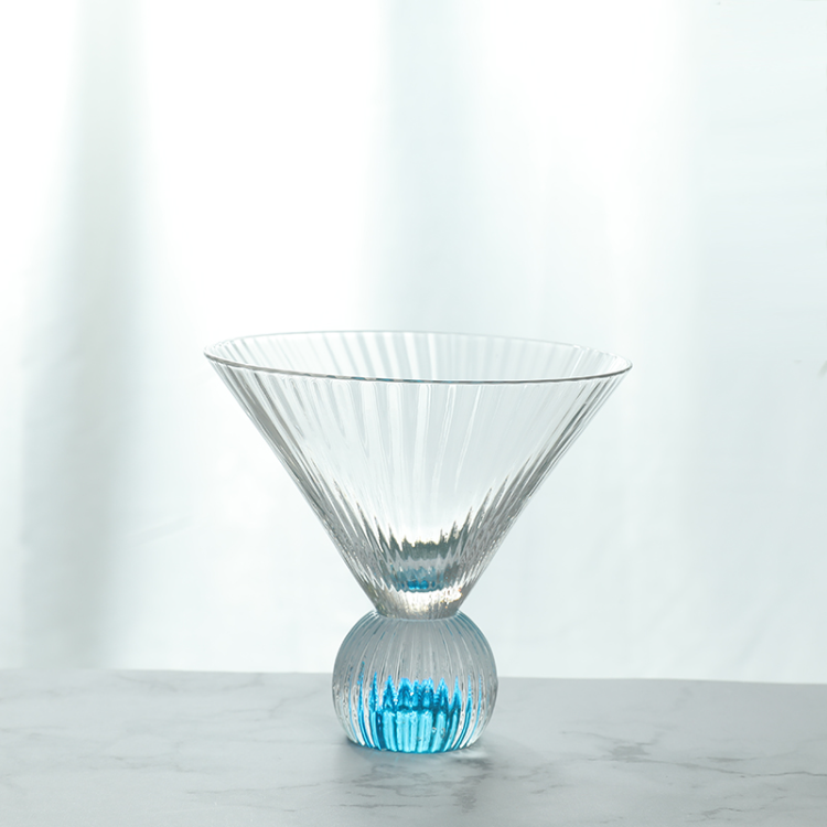 clear ribbed martini glasses cocktail ball