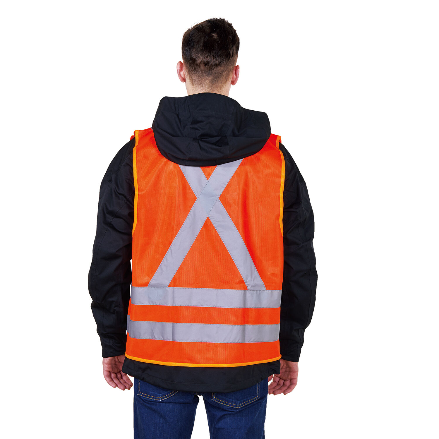 Gilet de sécurité haute visibilité avec bandes réfléchissantes et tissu en  maille Orange fluo Taille toutes