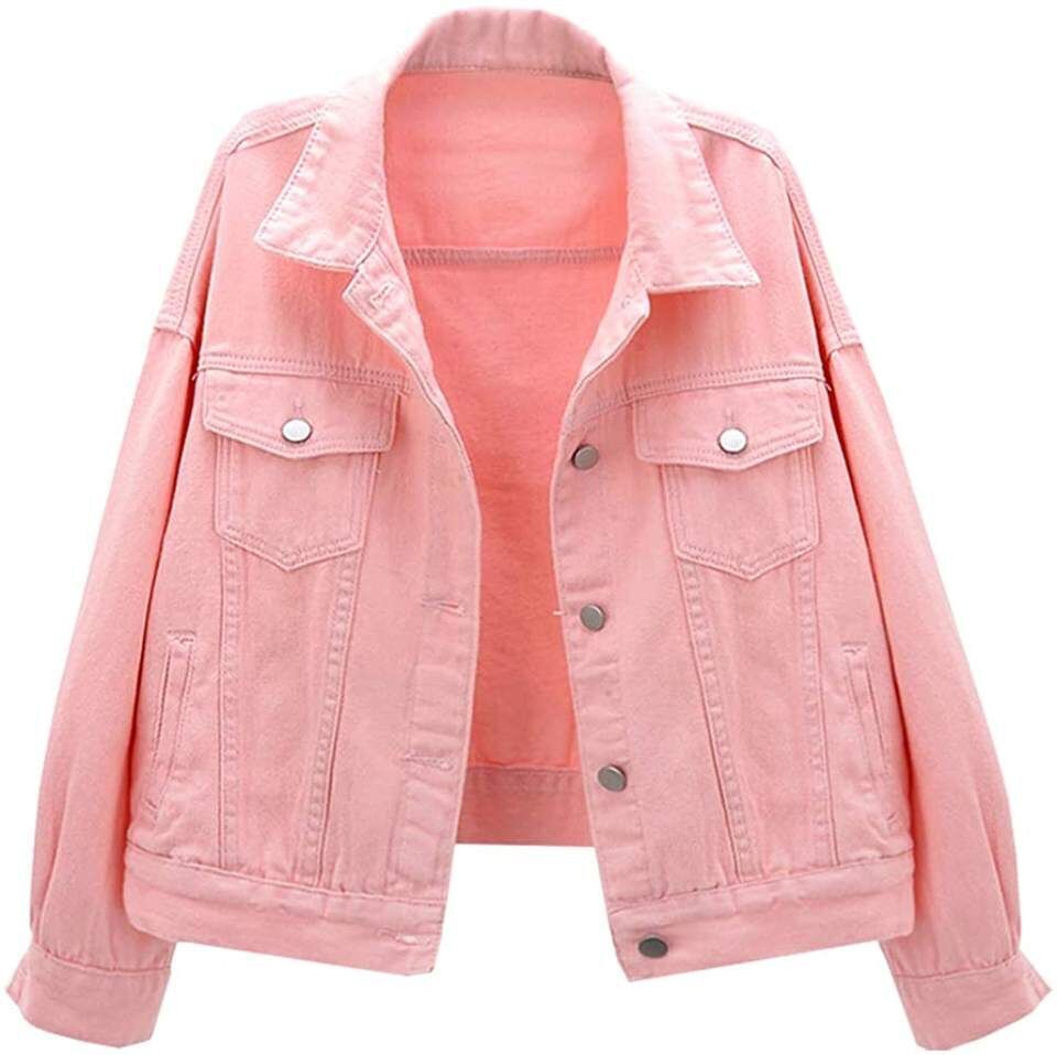 Factory Outlet Denim Jacket Women's Basic Jacket Long Sleeve 4 Colors ...