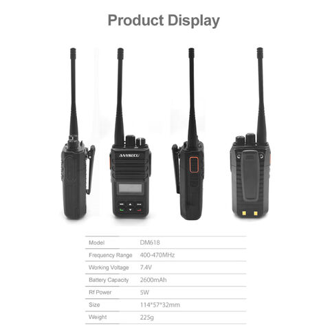 Talkie walkie longue portee UHF 400-470MHZ 2 voies Radio 16CH 5W