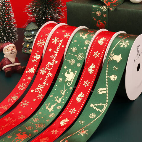 Christmas Happy-birthday Ribbon Printing Polyester Ribbon For Handmade  Design Birthday Decoration Gift Packing New Year Christmas Gift Packaging  Ribbons, Ribbons For Bouquets, Flower Wrapping Paper, Craft Supplies  Fabric, Handmade Wedding Bouquets