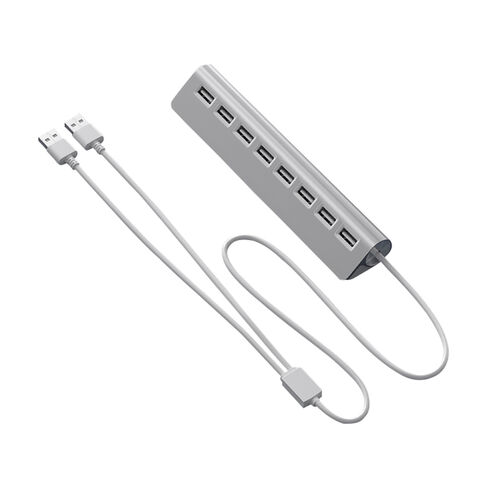 8 Ports USB 2.0 Hub Adapter USB 3.0 mit Ein/Aus-Schalter, tragbarer USB Splitter für Laptop