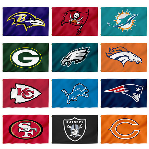 Custom 3X5 Polyester NFL Game Event Flag All Team NFL Flag with