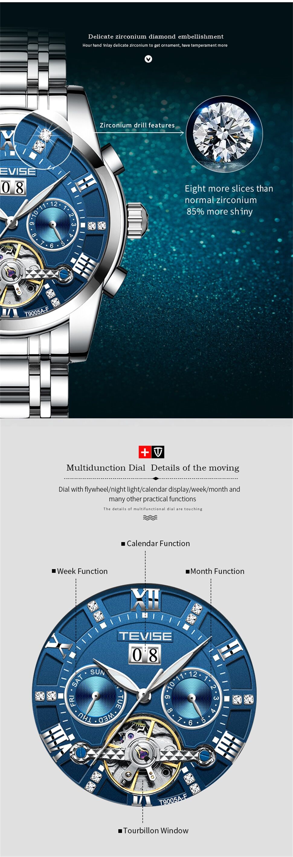 Buy Wholesale China Tevise Men's Watches Men's Watches Fashion Watches ...