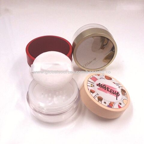 OEM Custom Color Face Cream Logo Customized Luxury Compact Powder Case Small  Hot Stamping PP Refillable Loose Compact Powder Container - China Loose  Powder Case, Loose Powder Container