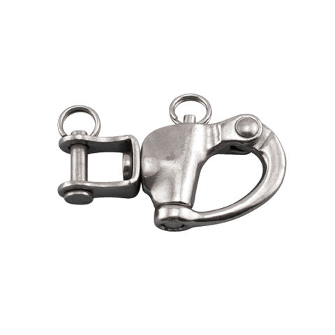 5/8 x 1/2 x 2-3/4 316 Stainless Steel Fixed Snap Hook Shackles