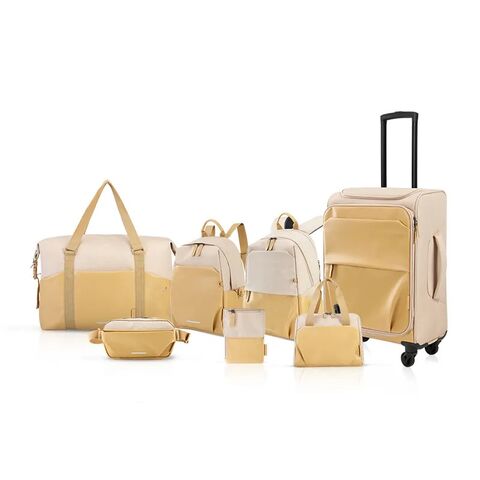 Jaune L--Mallette de rangement de voyage portable étanche, sac à  cosmétiques patchwork, sac de rangement de m