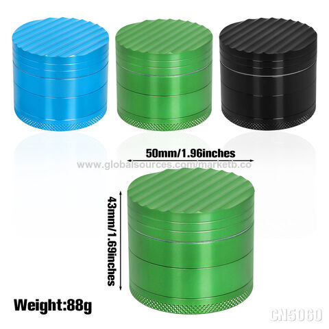 Buy Wholesale China Wholesale Fashion Design 50mm Aluminum Herb Grinder  With Wave Shaped Lid Oem Tobacco Grinder For Smoking Accessories & Herb  Grinder at USD 1.5