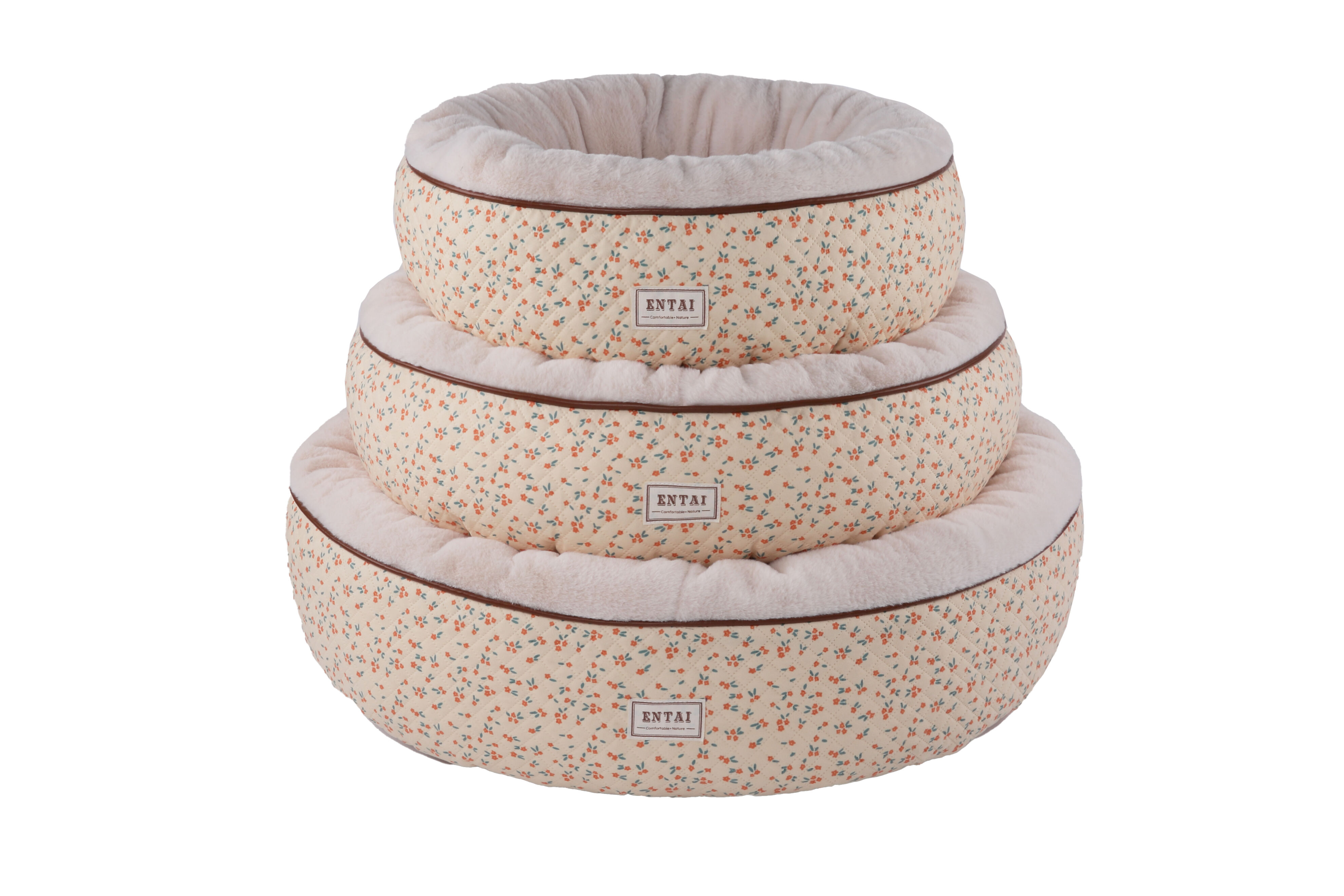 Buy Wholesale China Entai Wholesale Round Dog Beds Cotton Velvet With  Printing By Ultrasonic Process Cat Bed Non-slip Removable For Home & Dog  Beds at USD 4.45