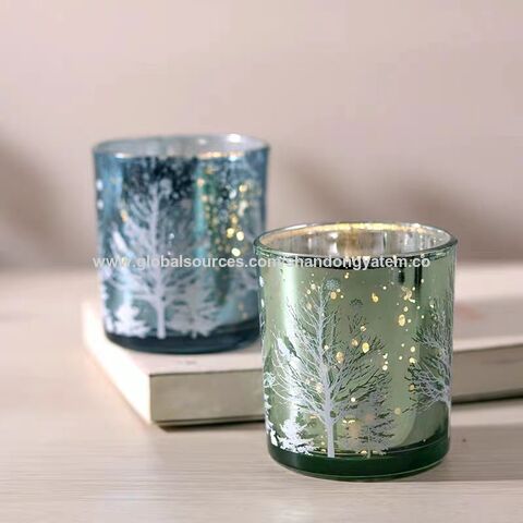 Buy Wholesale China Hot Sales Electroplated Candle Cup Candle Jar Glass  Candle Holder Candle Glass Jar Christmas Party Wedding Home Bathroom Hotel  & Candle Jar at USD 0.49