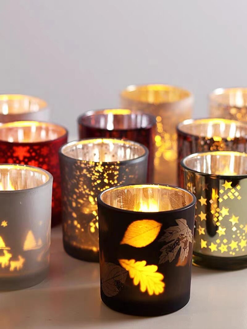 Buy Wholesale China Hot Sales Electroplated Candle Cup Candle Jar Glass  Candle Holder Candle Glass Jar Christmas Party Wedding Home Bathroom Hotel  & Candle Jar at USD 0.49