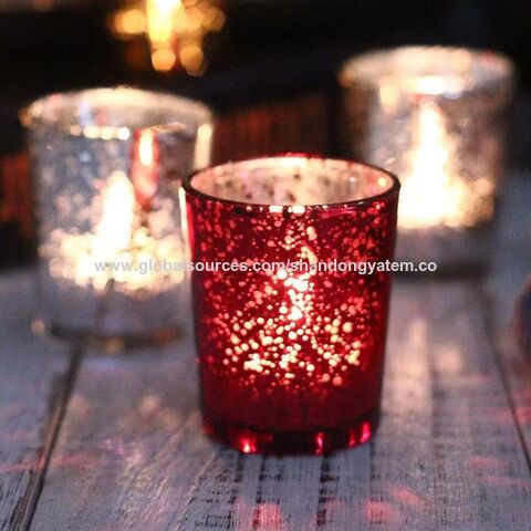 Buy Wholesale China Hot Sales Electroplated Candle Cup Candle Jar Glass  Candle Holder Candle Glass Jar Christmas Party Wedding Home Bathroom Hotel  & Candle Jar at USD 0.49