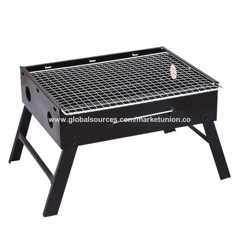 Mini Barbecue Portable au Charbon de Bois Pliable avec Poignée - Grill BBQ Compact pour Camping et Extérieur