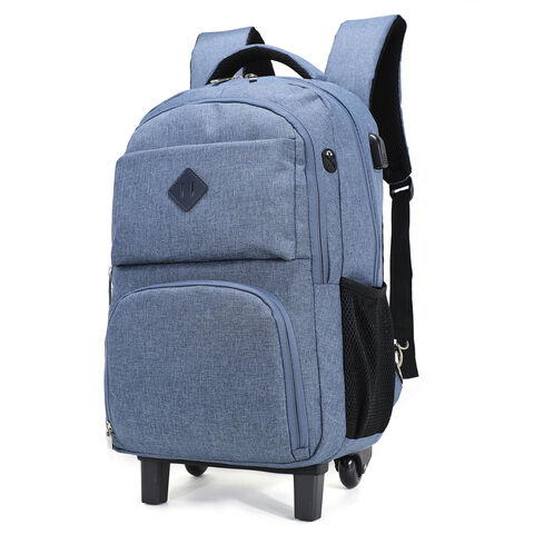 New supplier 18 Inch Rolling Backpack Luggage Trolley School Bag Wheeled Backpack for Kids in School