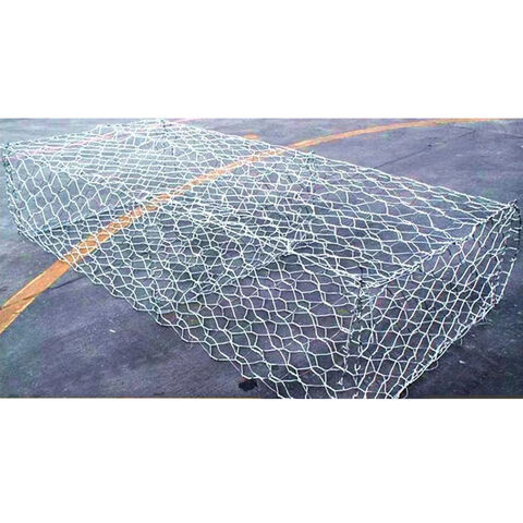 GABIONA Cesta Para Piedra (rectangular, Malla De 5 X 5 Cm, Profundidad De 50 Cm, Cesta De Cultivo Tipo 3, Cierre De Espiral, Galvanizada (200 X 100 X 50 Cm