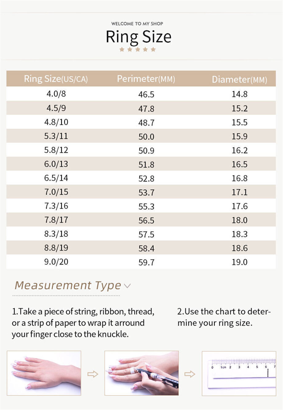 Amazon.com: YIEPET US Ring Sizing Kit,Gauge Set with Measuring Tool,Sizes  0-15 Steel Ring Mandrel.Finger Sizer1-13 with Half Size,Measuring Wedding  Rings : Everything Else