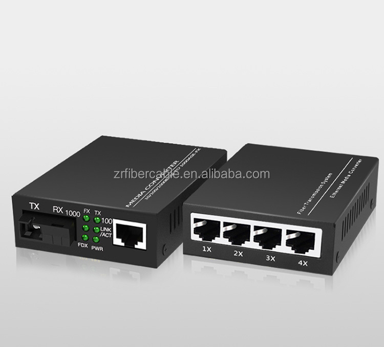 Fiber Switch Rj11 10/100/1000m Ethernet Sm Mm Fiber Transceiver Sc Rj11 Rj45 Gigabit ...