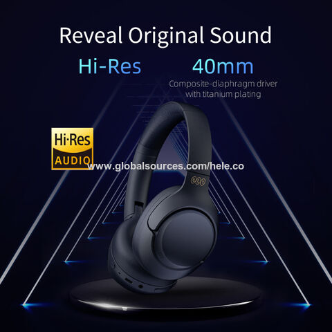 QCY H3 ANC Wireless Headphones 43dB Hybrid Active Noise Cancellation  Headset Bluetooth 5.4 Hi-Res Audio Earphones 60H Playtime