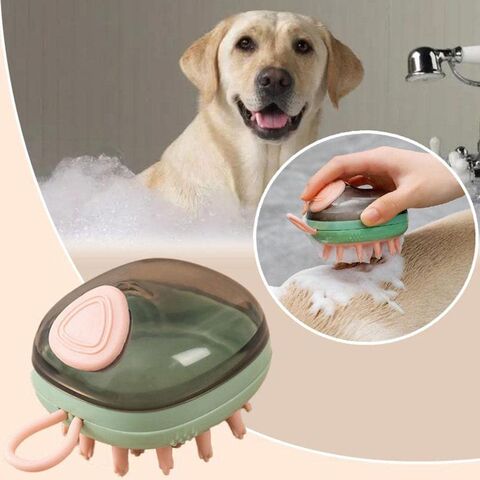 Dog Bath Brush,rubber Dog Shampoo Grooming Brush, Silicone Dog Shower Wash  Curry Brush, Pet Scrubber For Short Long Haired Dogs Cats Massage Comb