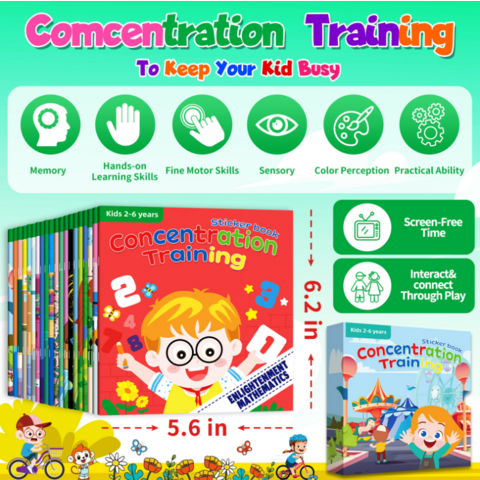 de niños Pegatina Libro para años 2-4 , aprendizaje temprano
