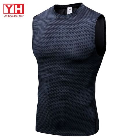 85 Polyester 15 Spandex Active Wear Fitness Gym Shirts Vest Undershirt Sports Running Slimming Men s Tank Tops For Men China Wholesale Men S Tank Tops 2.8 from Guangzhou YH Sporting Goods