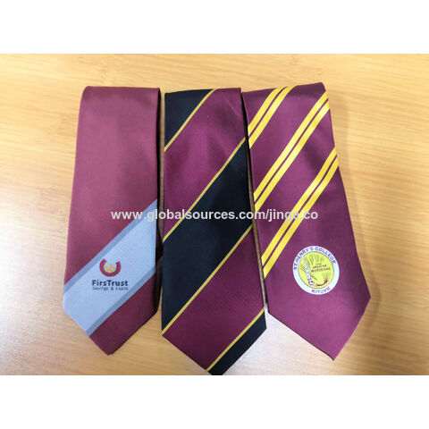 OEM Men's Formal Wear 7cm Polyester Cotton Striped Hand Tie