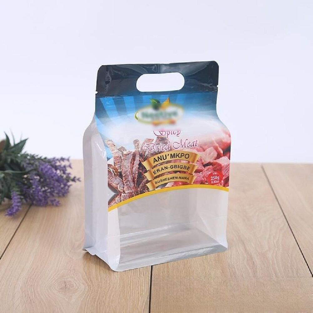 Mu China Manufacturer 100% Food Grade Flat Block Bottom Zipper Pet Dog ...