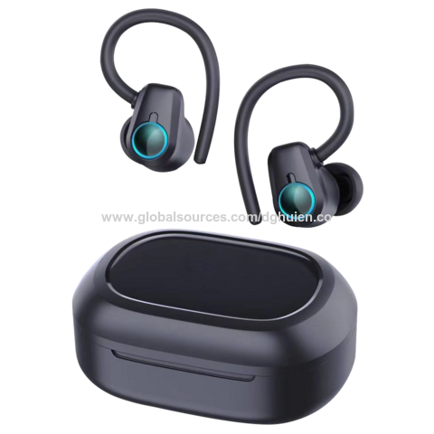 Headsets Bluetooth sem fio portáteis para Runner Hook tipo 500mAh bateria longa duração com display digital fone de ouvido IPX4 impermeável
