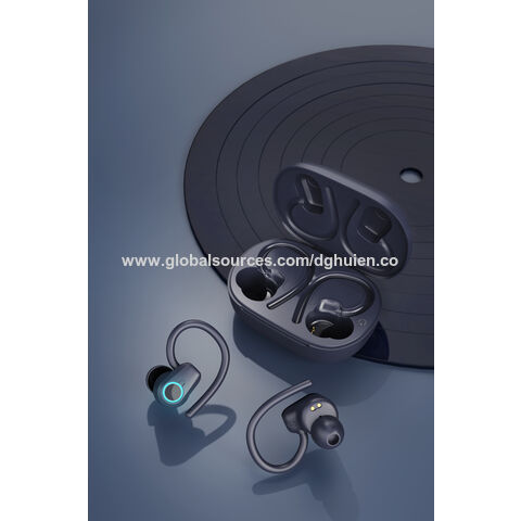 Headsets Bluetooth sem fio portáteis para Runner Hook tipo 500mAh bateria longa duração com display digital fone de ouvido IPX4 impermeável