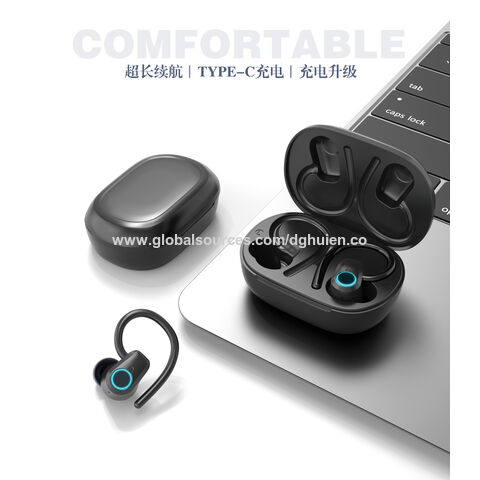 Headsets Bluetooth sem fio portáteis para Runner Hook tipo 500mAh bateria longa duração com display digital fone de ouvido IPX4 impermeável