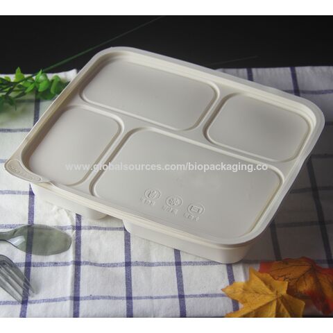 I00000 100-Pack 100% Compostable Food Containers, Disposable Togo