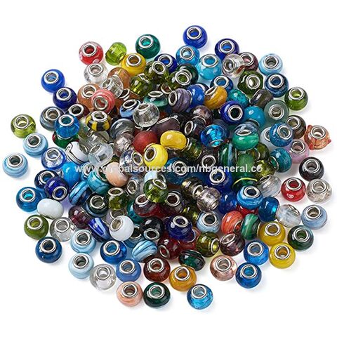 Making Large Hole Beads Glass Beads Spacer Bulk Beads European Lampwork  Bead 