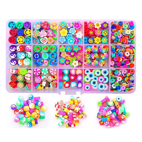 Buy Wholesale China 300pcs Fruit Smiley Polymer Clay Beads 15 Styles Soft  Clay Beads With Crystal Elastic String & Clay Beads Set Jewelry Kits at USD  3.9