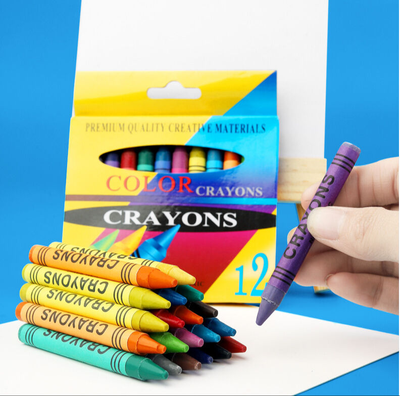Lot 6 Crayons De Cire Empilables 11 Couleurs - Changeant De Couleur, Pousse Mine, Lavable, Cadeau Créatif Enfant